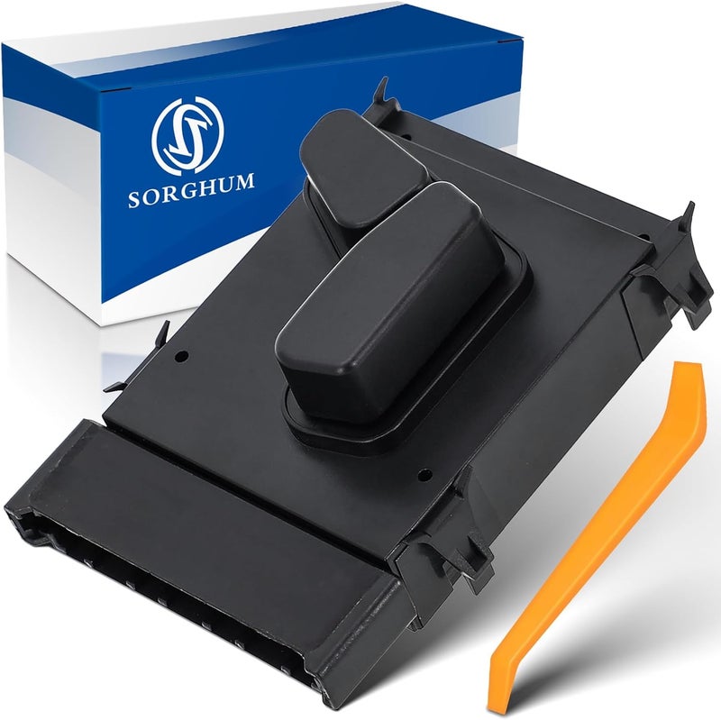 Sorghum Power Seat Switch - Front Left Driver Side Adjustment Switch Control Compatible with 14-19 Jeep Cherokee 05-19 Chrysler 300 09-10 Dodge Ram 1500 10 Pins Replace# 56049433AD 56049433AE - Image 1